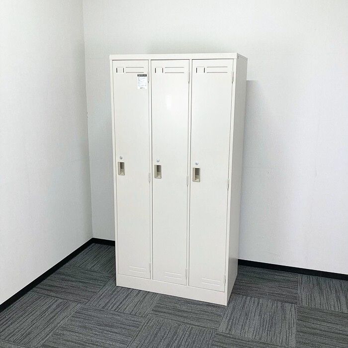 コクヨ LKロッカーシリーズ 3人用ロッカー LK-31F W900×D515×H1790 ナチュラルグレー 中古 ⑩