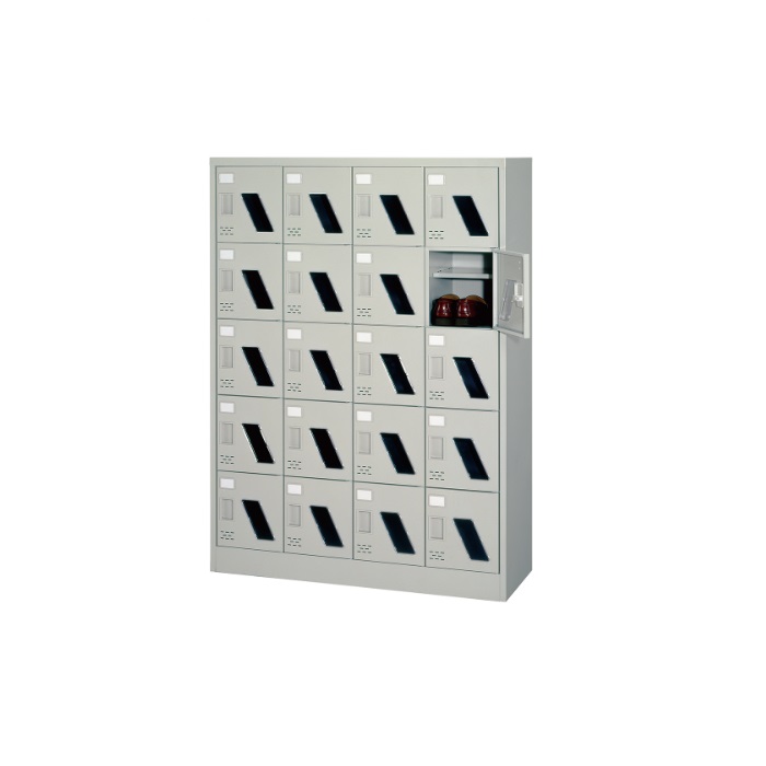 【新品】ALPS 20人用シューズロッカー SC-20WM W1050×D380×H1437 ニューグレー