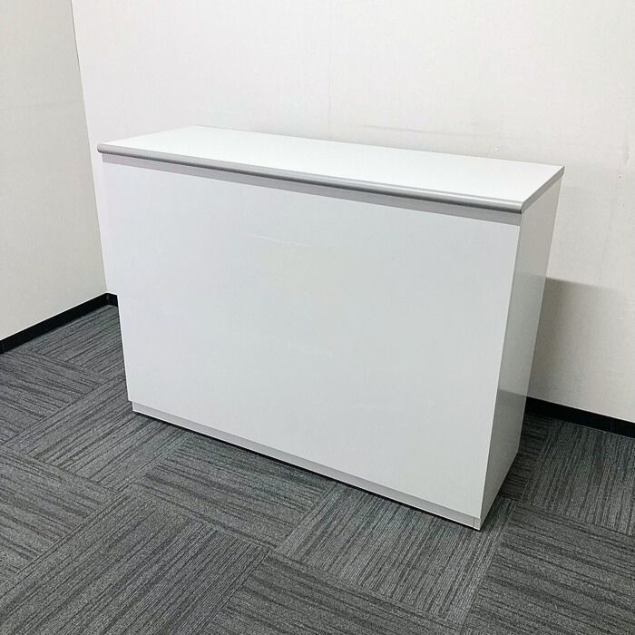 内田洋行 KC-1000Nシリーズ ハイカウンター［棚付き引戸タイプ］ W1200×D460×H900 ペールグレイ 2013年製 中古