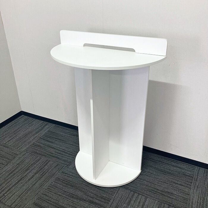 木製インフォメーションカウンター W800×D400×H1110 ホワイト 中古 ⑳