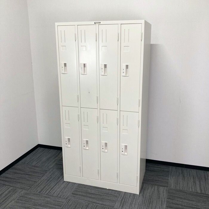 トラスコ 8人用ロッカー W900×D515×H1790 ネオグレー 中古 ⑳