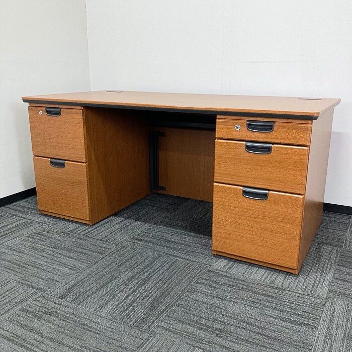 オカムラ DX-4シリーズ マネジメントデスク DX043A MC44 W1600×D800×H720 木目調 中古 ⑳