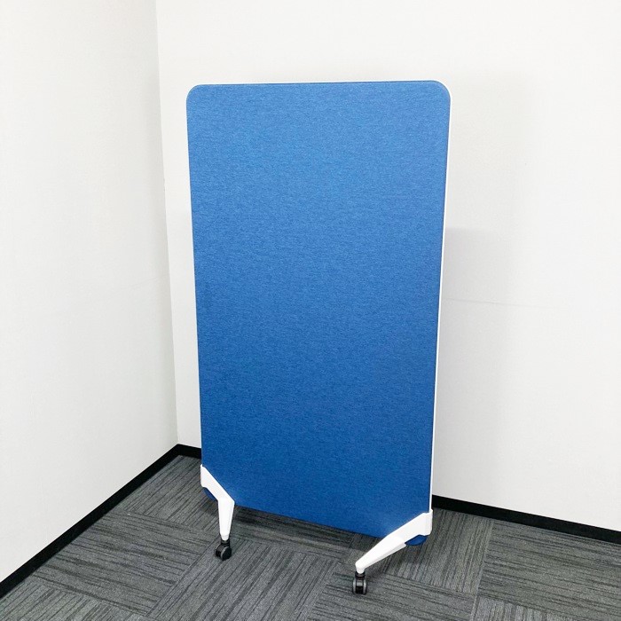 内田洋行 ユルトシリーズ ローパーティション W920×D430×H1695 キャスター脚付き デニム 中古 ⑳