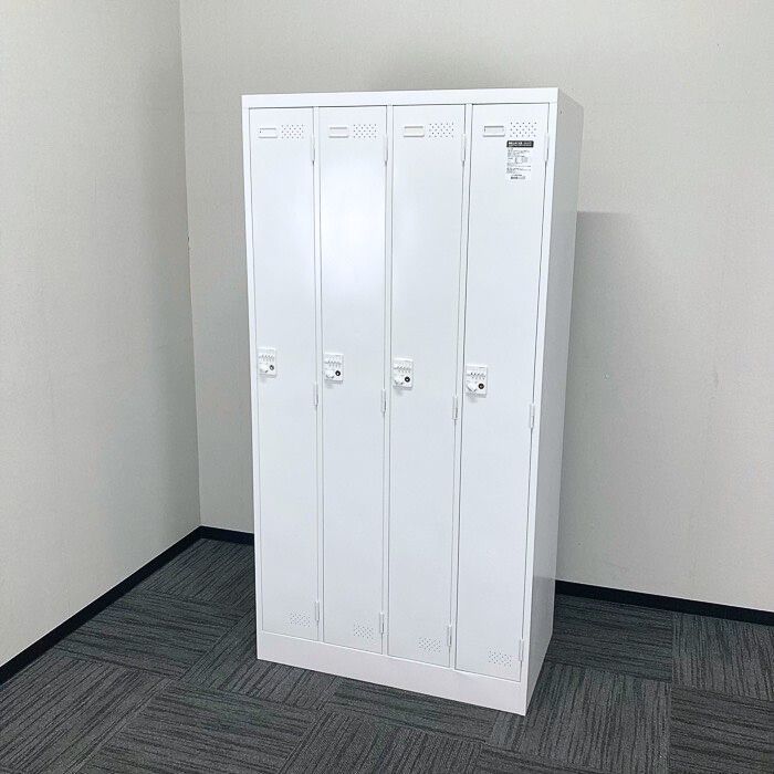 コクヨ LKロッカーシリーズ 4人用ダイヤルロッカー LK-DN45SAWN W900×D515×H1790 ホワイト 2019年製 中古 ⑩