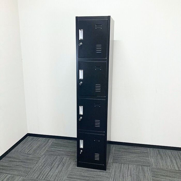 4人用ロッカー W385×D450×H1850 ブラック 中古 ⑳