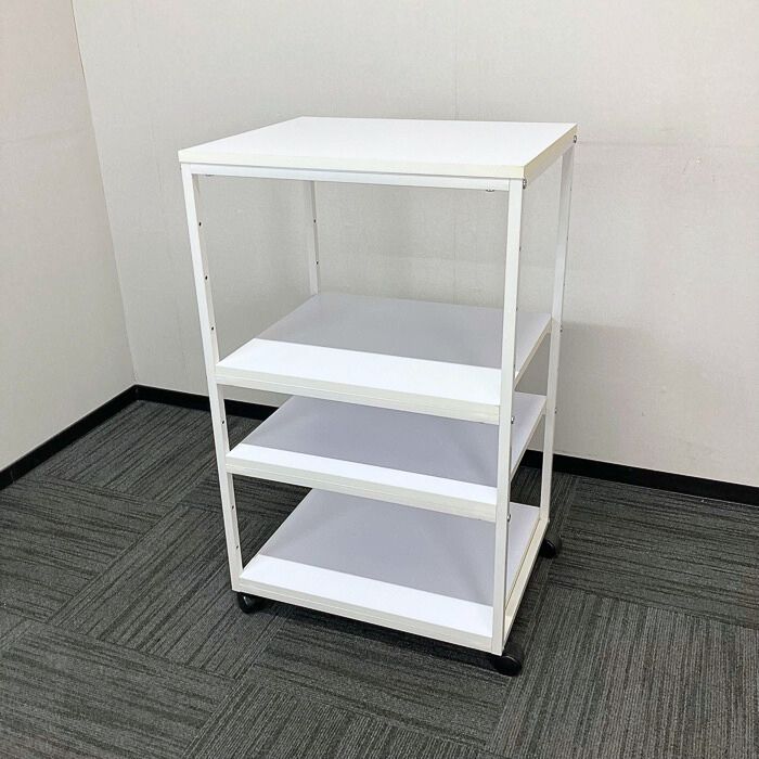 プリンター台 W605×D583×H1000 ホワイト 中古 ⑳