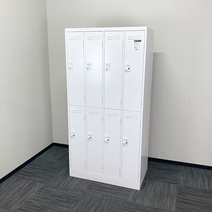 コクヨ  LKロッカーシリーズ 8人用ダイヤルロッカー LK-DN8SAWN W900×D515×H1790 ホワイト 2018年製 中古 ⑳