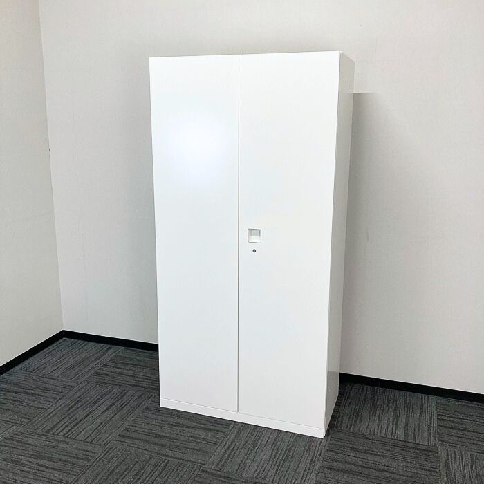 オカムラ レクトラインシリーズ 両開き書庫 4B317F ZA75 W900×D450×H1810 ネオホワイト 2016年製 中古