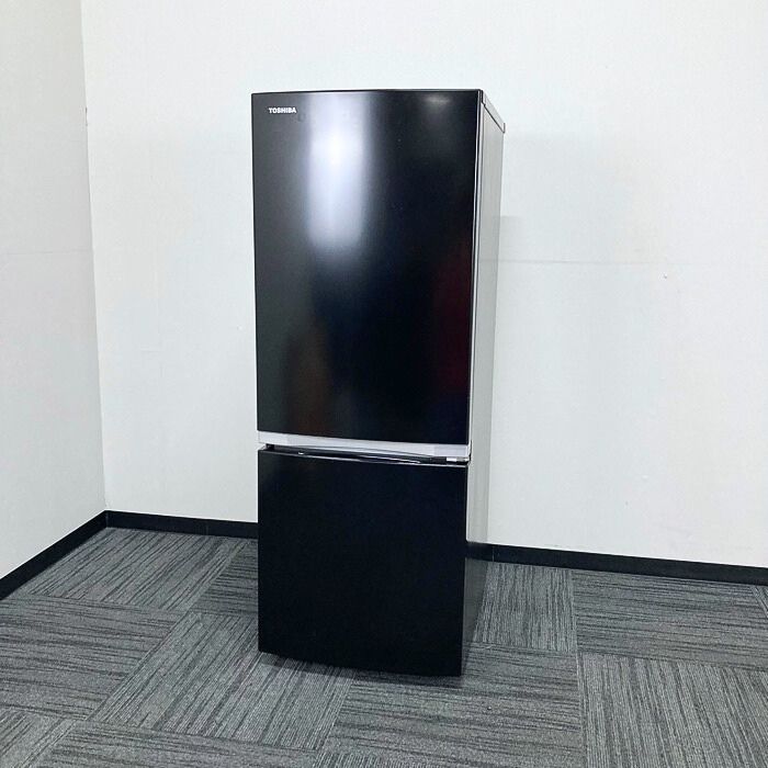 東芝 冷凍冷蔵庫 GR-S15BS（K） W479×D582×H1269 容量：153L セミマットブラック 2021年製 中古 ⑩