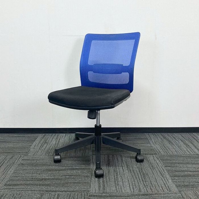 LION LEOチェアシリーズ オフィスチェア LE-1700-BL 背：ブルー/座：ブラック 2014～2015年製 中古