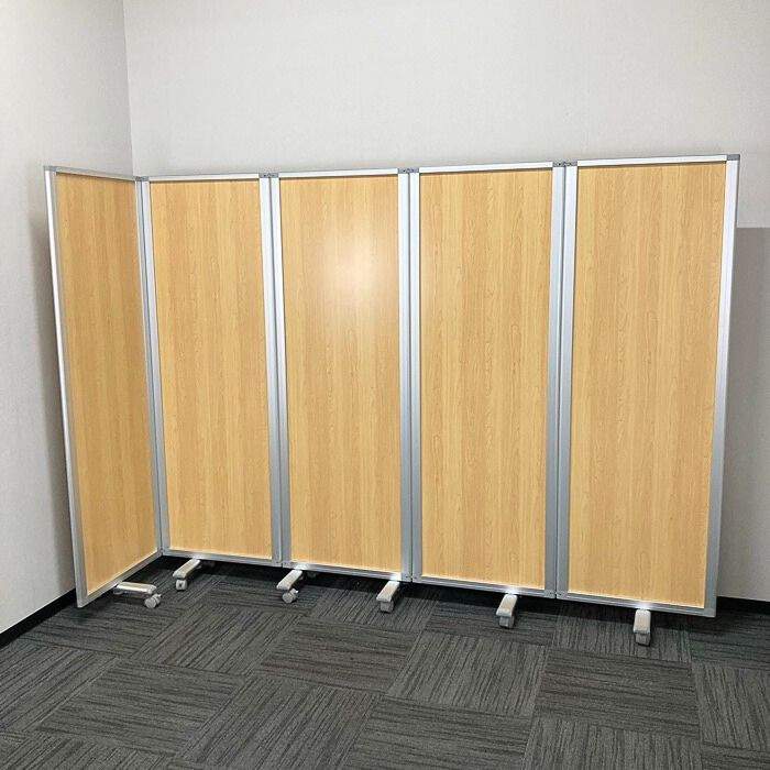 コマイ 5連パーティション W3000×D350×H1800 ナチュラル 中古