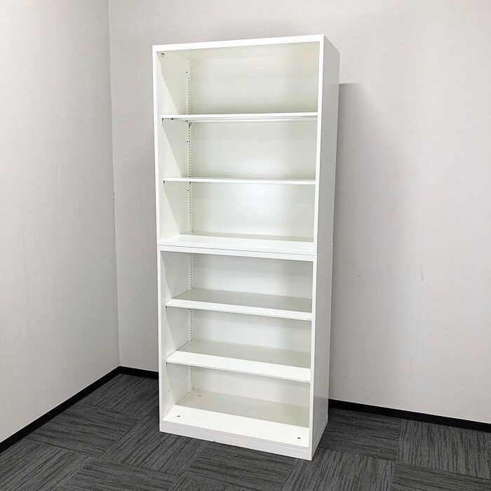 オカムラ レクトラインシリーズ シェルビング 4B513Y ZA75 W900×D450×H2150 ネオホワイト 2021年製 中古