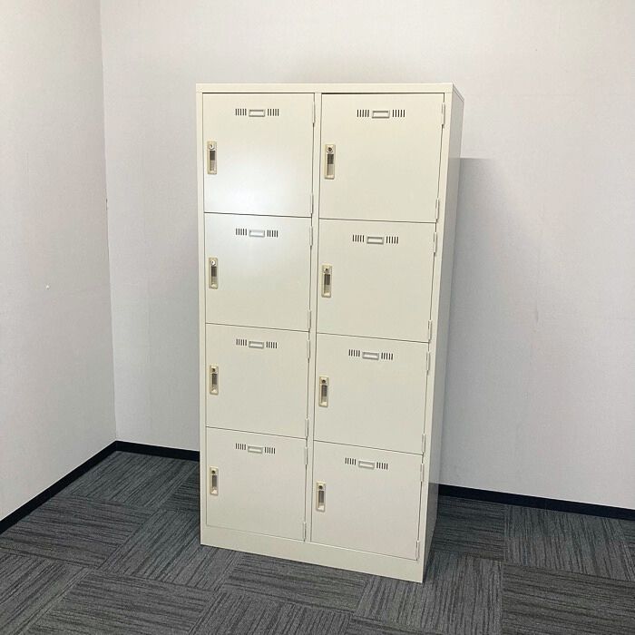 SLKロッカーシリーズ 生興 8人用ロッカー SLK-8W W900×D515×H1790 ニューグレー 2013～2015年製 中古 ➉
