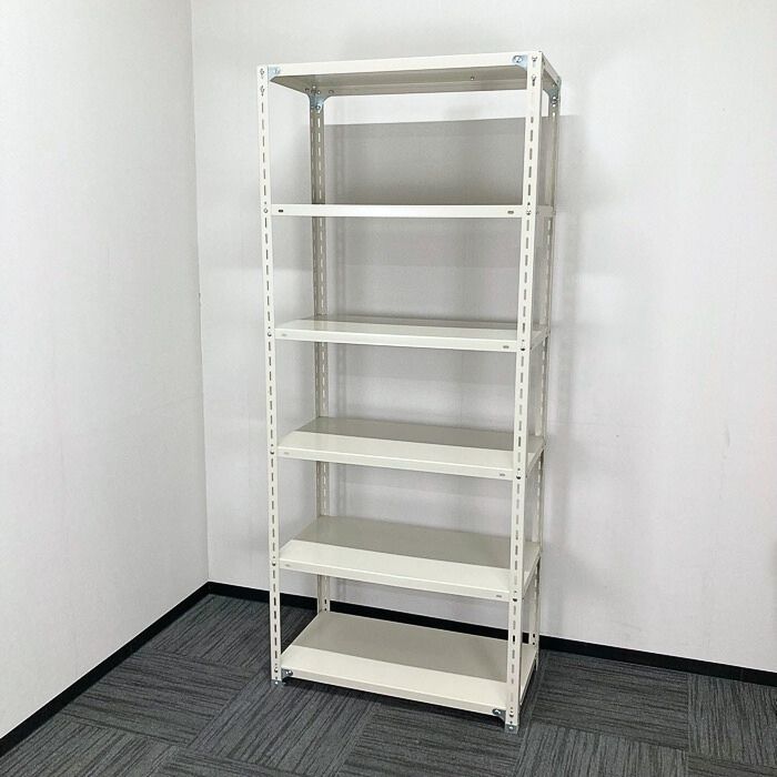 物品棚 ボルトタイプ 天地6段 耐荷重/150kg W880×D455×H2100 ニューグレー 中古