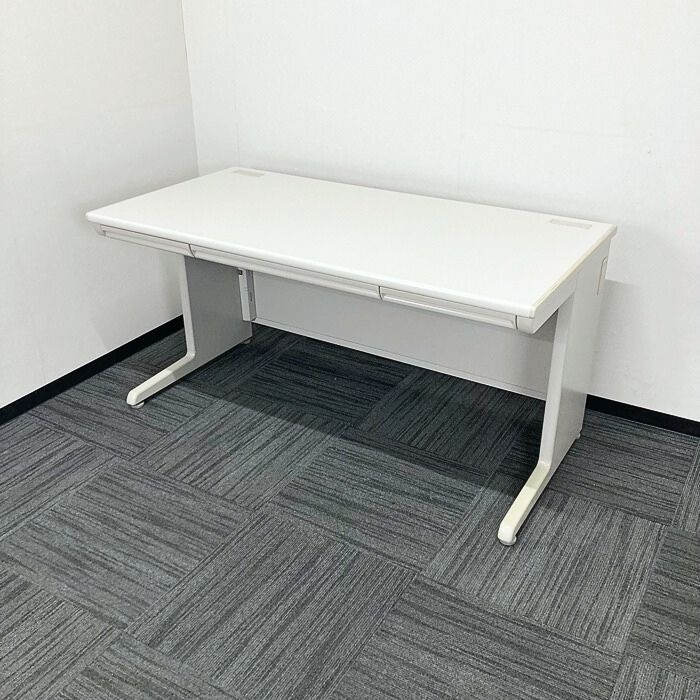 オカムラ SDシリーズ 平デスク DS20LD MB51 W1400×D700×D700 天板：ライトスモーク/*本体：ライトグレー 中古 ⑳