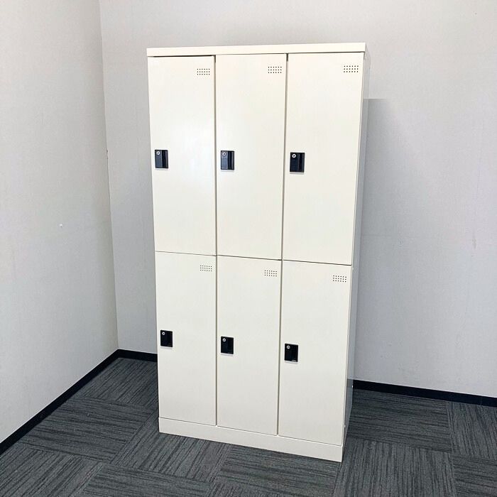 プラス 6人用ロッカー NX-GB6 WH W900×D515×H1790 ホワイト 2013年製 中古 ➉