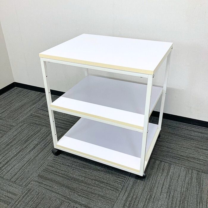 プリンター台 W605×D480×H700 ホワイト 中古 ⑳