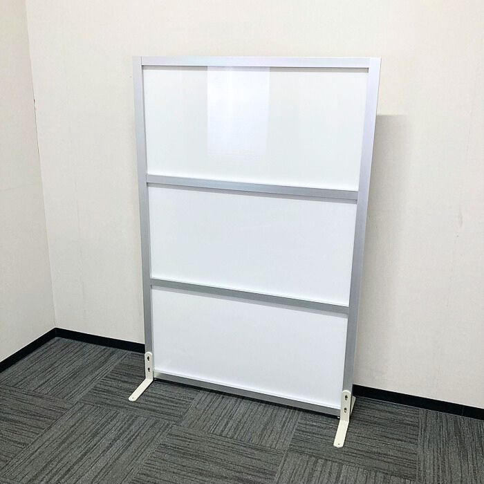 ローパーティション 脚付き W1002×H1225 ホワイト/シルバー 中古 ⑳