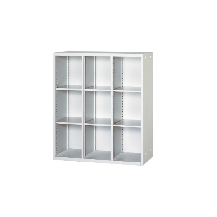 【新品】アルプススチール 壁面収納家具シリーズ 9マスオープン書庫 UAO-W1133 W900×D450×H1050 ALPSホワイト ※ベース別売り