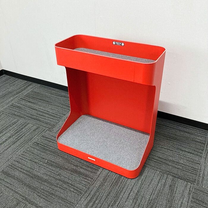 オカムラ ライブスワゴンシリーズ マルチワゴン［ハイタイプ］ DD32AA ZH11 W550×D345×H650 オレンジレッド 2020年製 中古