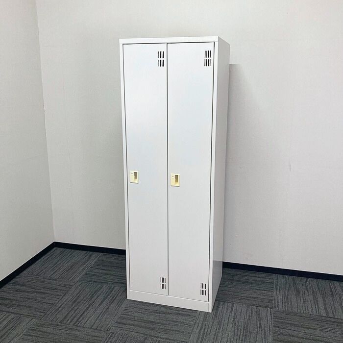 東京鋼器 MASTERシリーズ 2人用ロッカー MST-L2N W615×D515×H1790 ホワイト 中古 ⑩