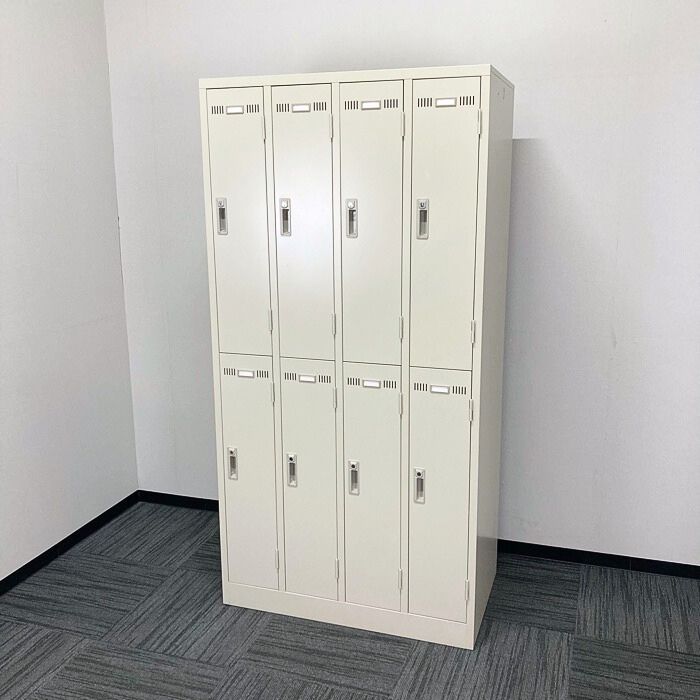 生興 SLKロッカーシリーズ 8人用ロッカー SLK-8 W900×D515×H1790 ニューグレー 2014年製 中古 ⑩